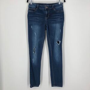 Maurices Womens Skinny Jeans Size‎ Medium Ripped Destructed Destroyed Distressed